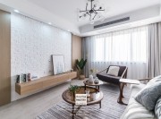 領(lǐng)袖金品北歐風格三居室裝修實景案例客廳