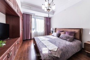 旭輝香格里新中式風格復(fù)式臥室裝修實景案例